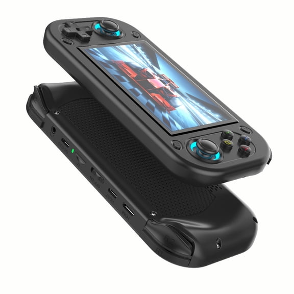 AILKIN Handheld Game Console with 4.3Inch Large Screen,128GB Expandable Handheld Game Console for Adult,Black