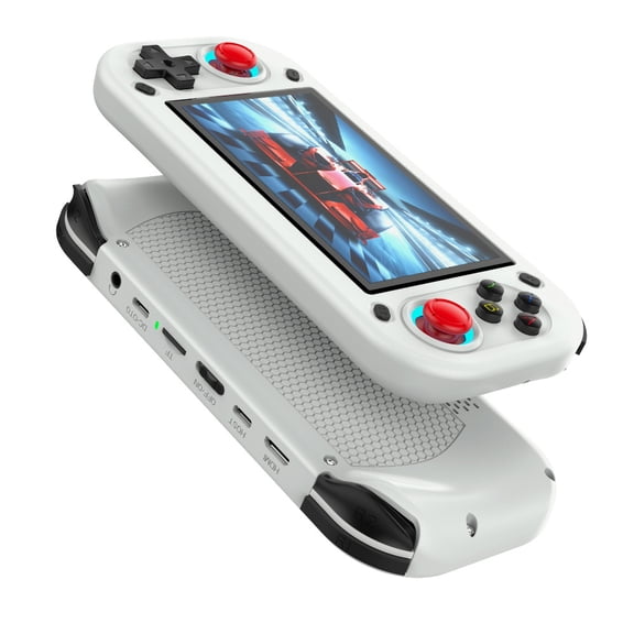 AILKIN Handheld Game Console with 4.3Inch Large Screen,128GB Expandable Handheld Game Console for Adult,White