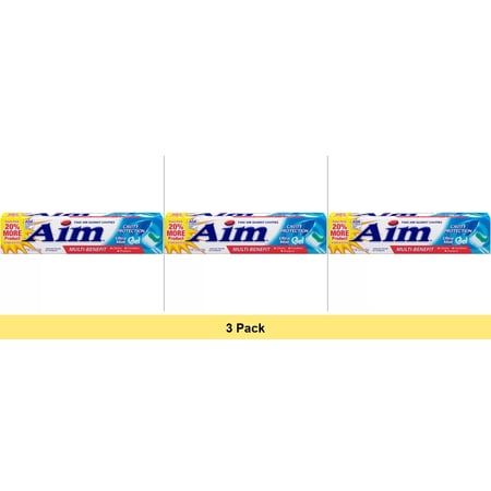 AIM Cavity Protection Toothpaste, Ultra Mint Gel, 5.5 oz - 3 Pack