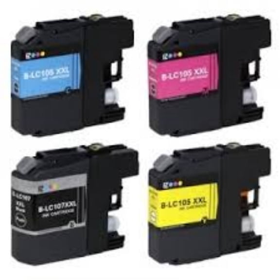 AIM Compatible Replacement for Brother LC-127XLBK/LC-125CMY Inkjet Combo Pack (BK/C/M/Y)