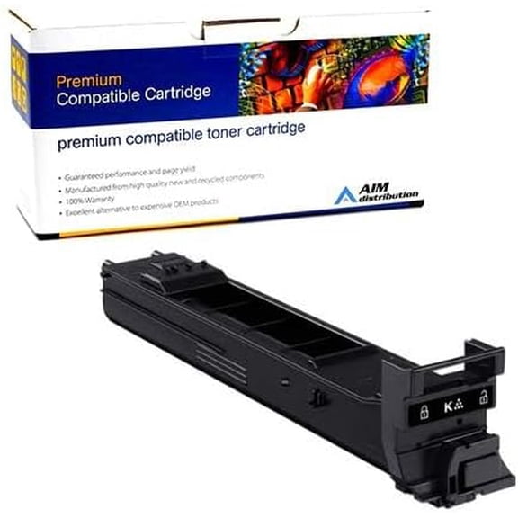 AIM Compatible Replacement Toner Cartridge for Konica Minolta bizhub C452 Black Toner Cartridge (45000 Page Yield) (TN-413K) (A0TM131) -, Medium