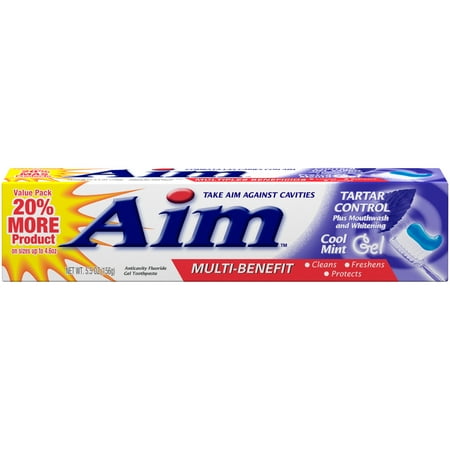 AIM Tartar Control Plus Mouthwash & Whitening Anticavity Fluoride Toothpaste , 5.5 oz
