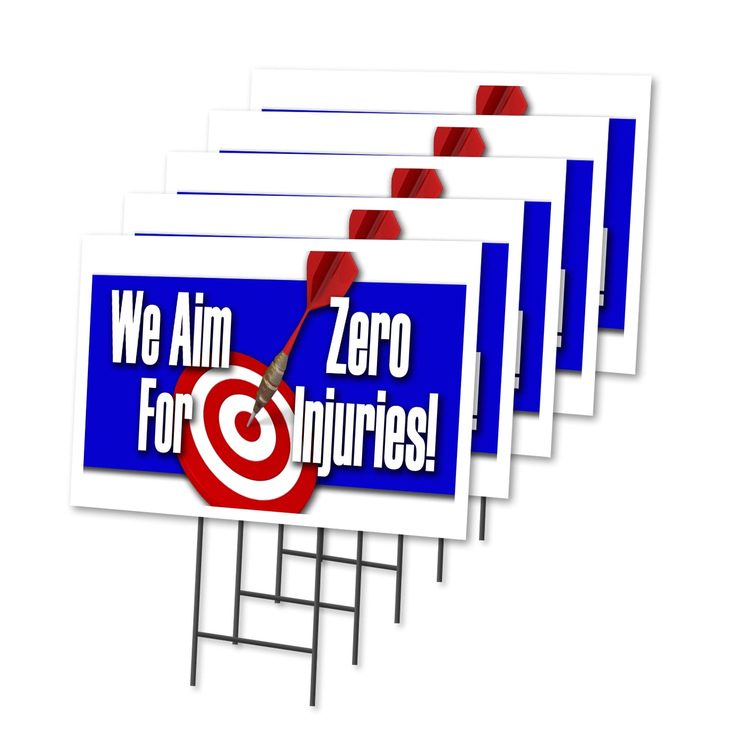 WE AIM FOR ZERO INJURIES 5 Pack Of 18