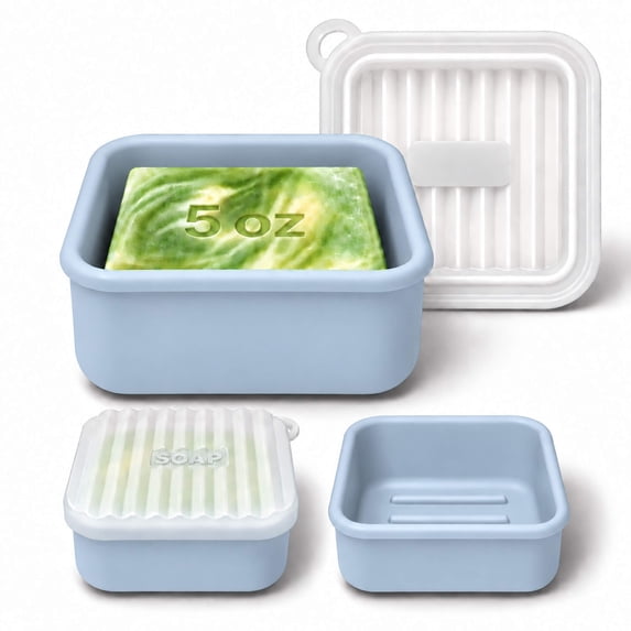 AIMAIAIMAI Square Soap Travel Case, Fits 5 oz Square Bar Soap and Most ...