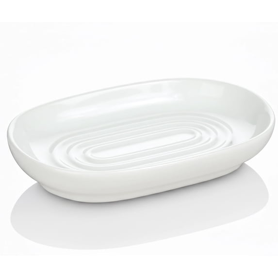 AIMAIAIMAI White Ceramic Soap Dish Holder, 5 x 3.5 inches - Walmart.com
