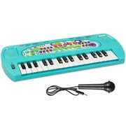 AIMEDYOU Kids Piano Keyboard 32 Keys Portable Electronic Musical Instrument Multi-Function Music Keyboard Piano for Kids Early Learning Educational Toy Birthday Xmas Day Gifts (Blue)