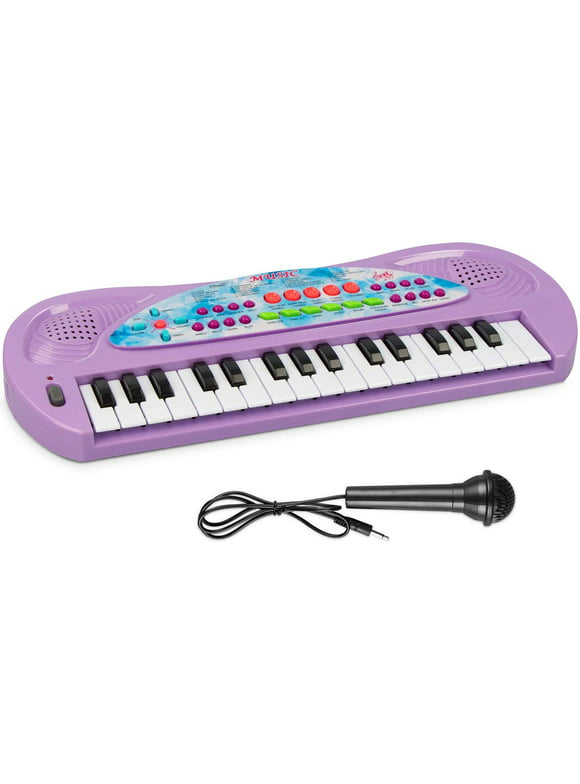 AIMEDYOU Kids Piano, Kids Keyboard 32 Keys Portable Electronic Musical Instrument Multi-Function Music Piano for Kids Early Learning Educational Toy Birthday Xmas Day Gifts (Purple)