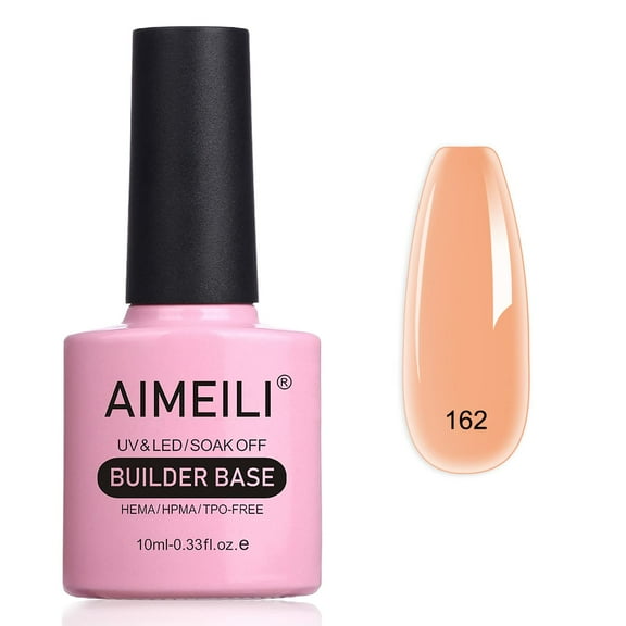 AIMEILI 5 in 1 Builder Base Nail Polish Gel, Strengthener Gel Translucent Builder Nail Gel for Nails Hard Gel Nail Extension Nail Enhancement Reinforce Lacquer Gel 10ML-162