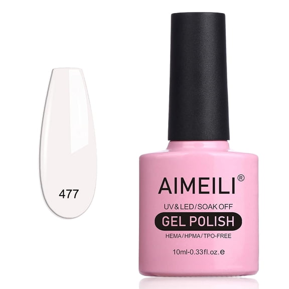 AIMEILI Hema Free Cream Gel Nail Polish Soak off U V Neutral Gel Polish for Nail Art Manicure Salon DIY Home-477 10ml