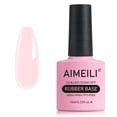thumbnail image 1 of AIMEILI Hema Free Rubber Base Gel for Nails, Soak off U V LED Clear Sheer Gel Nail Polish, 4 in 1 Nail Strengthen/Enhance/Base Coat/Color Gel Polish - (444) 10ml, 1 of 8