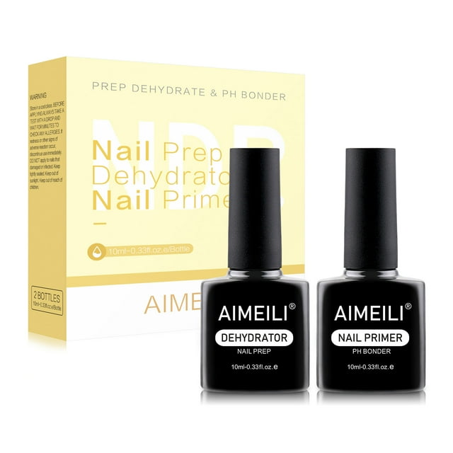 AIMEILI Nail Prep Bond Primer Quick Dry Nail Prep Dehydrator, U V LED