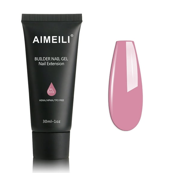 AIMEILI Poly Nail Extension Gel Mauve Hema Free Poly Nail Enhancement Nail Art Design DIY Salon Nail At Home Gift for Women Nail Gel - 015