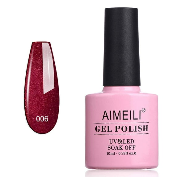 AIMEILI Soak off UV LED Gel Nail Polish For Home Salon DIY - Cherry Blossom (006) -10ml