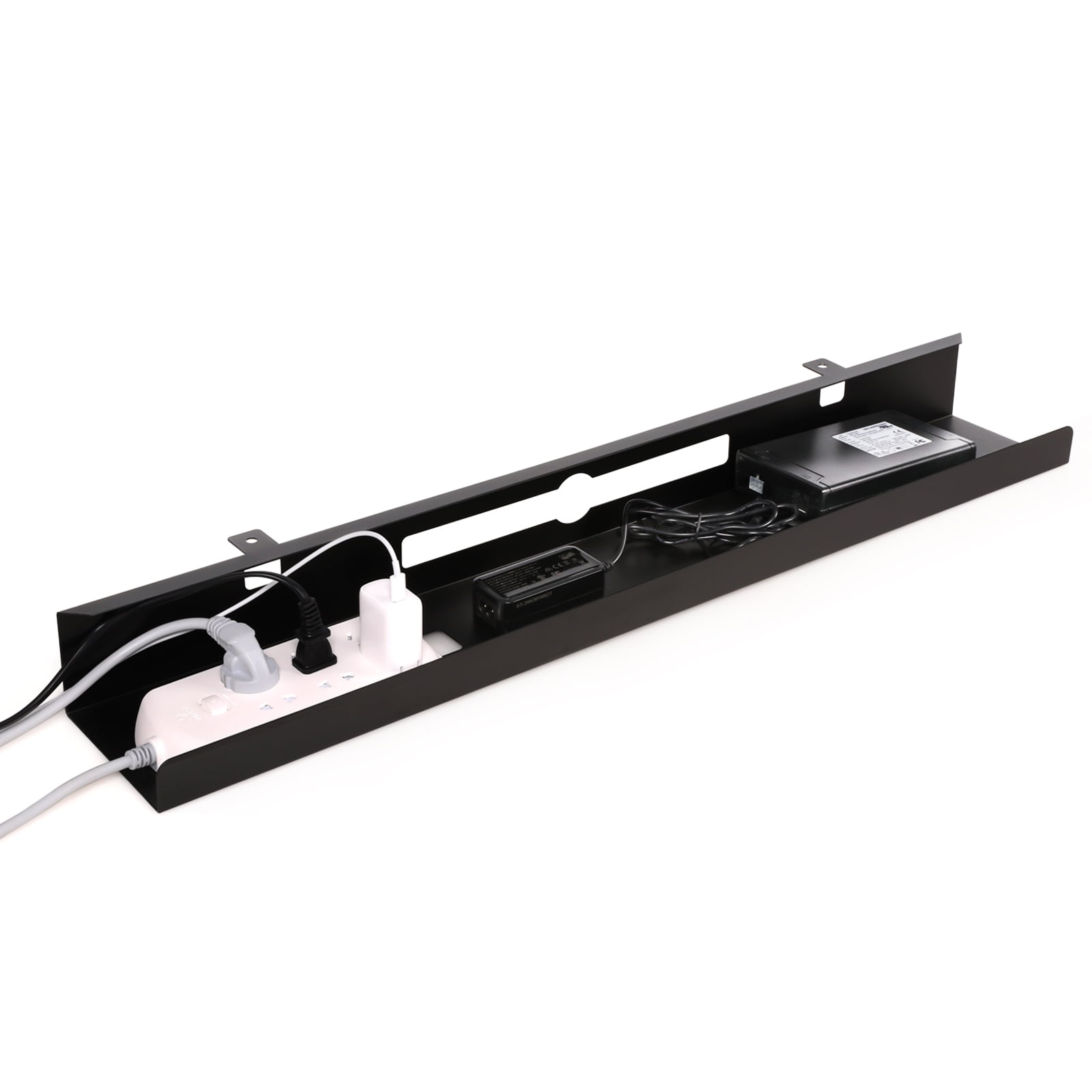 AIMEZO 55 Inch Solid Metal Cable Management Tray- Under Desk Wire ...
