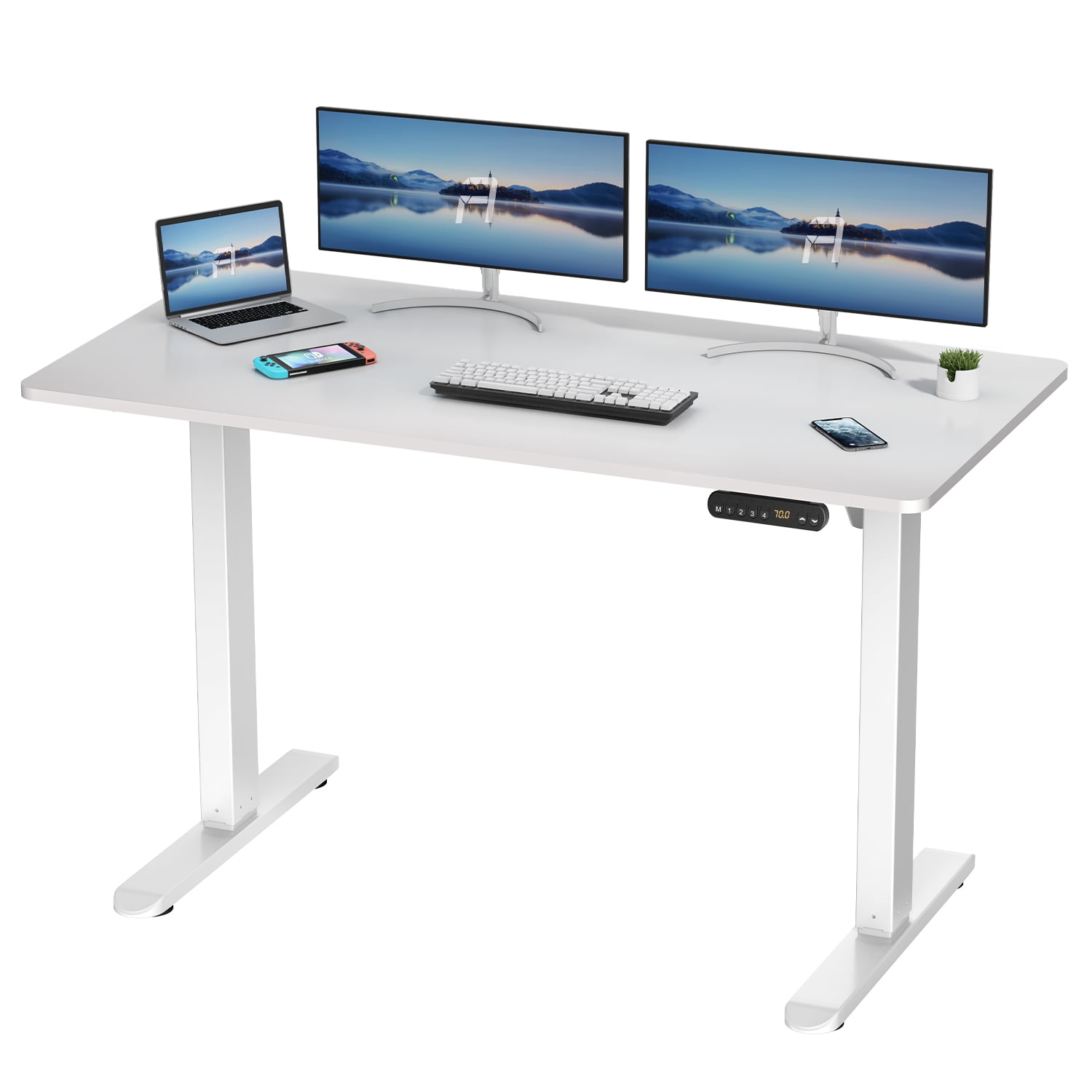 AIMEZO Electric Standing Desk, 48 x 24 Inch Adjustable Height Desk with