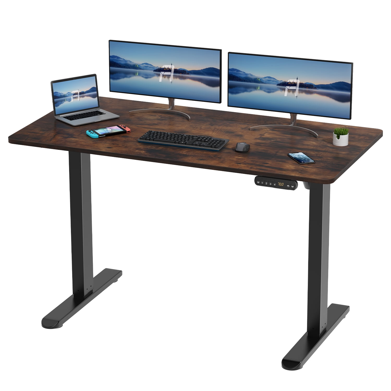 AIMEZO Electric Lift Standing Desk, 48x24in Adjustable, WholePiece Top