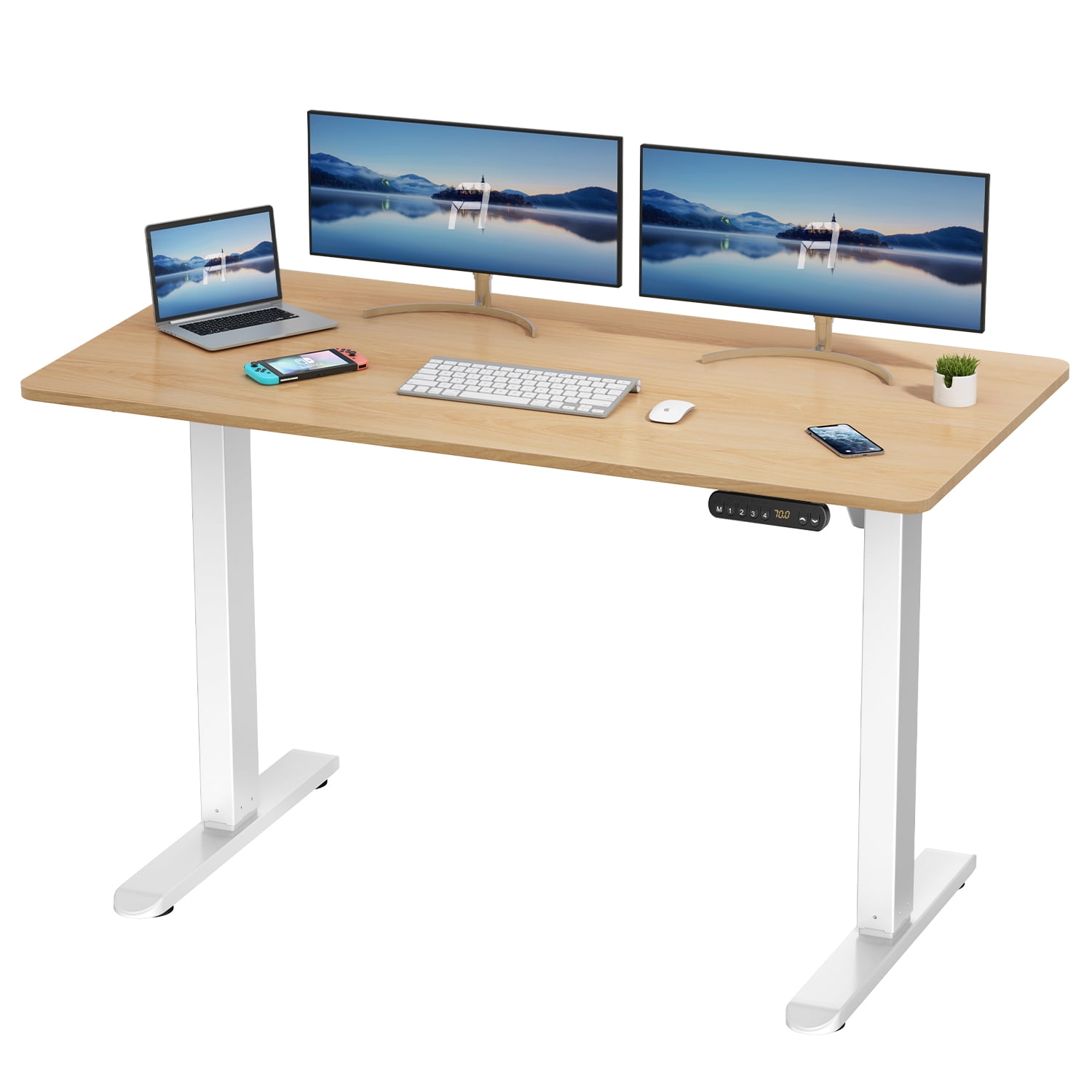 AIMEZO Electric Standing Desk, 48 x 24 inch Adjustable Height Desk with