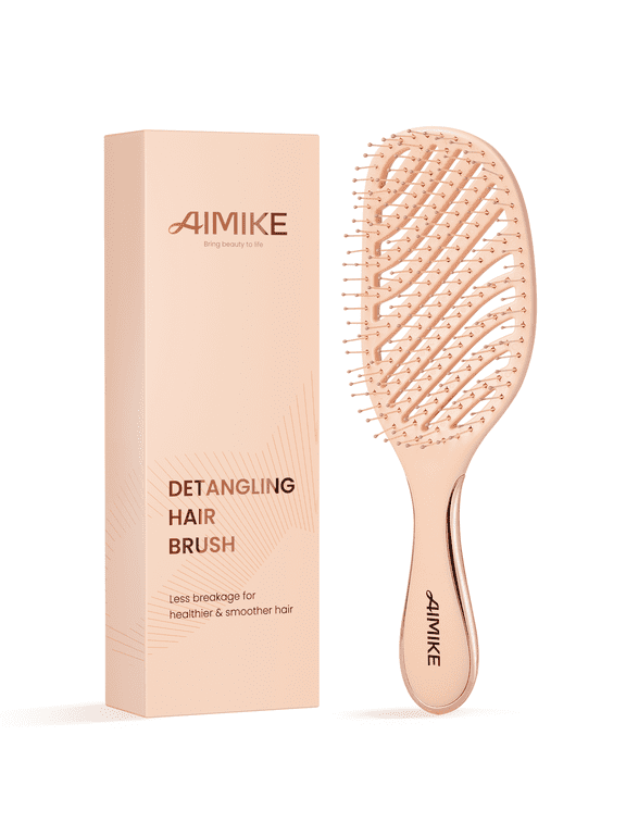 Detangling Brush, Pain-Free Wet Dry Hairbrush with Soft Bristles for Women & Kids, Fine Hair Care
