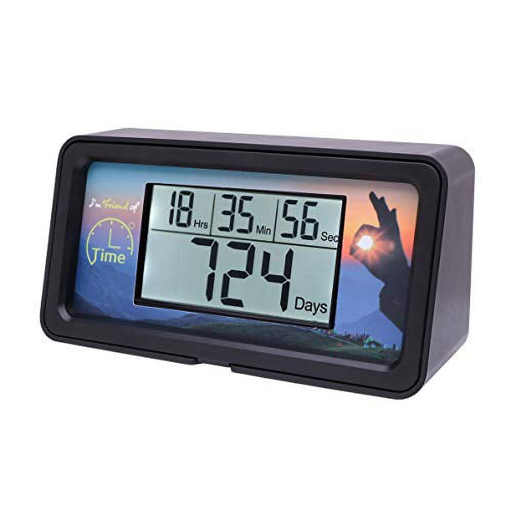 Jayron Reusable and Magnet Countdown Timer 9999 Days Digital Alarm Loud Clock Bedside Reminder, Kitchen Countdown Timer for Event Reminder Baby
