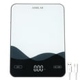 thumbnail image 1 of AIMILAR USB-C Rechargeable Kitchen Food Scale, 22lb Capacity, 1g/0.1oz, Tare Function, LED Display, Tempered Glass, 1 of 12