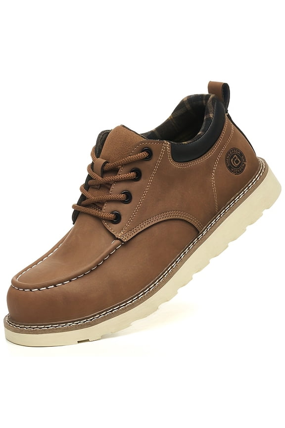 AIMINI Heavy-Duty Steel-Toe Safety s - Puncture & Impact Resistant Industrial Footwear, Unisex Low-Top Lace-Up with Rubber Sole & Synthetic, All-Terrain Brown/Black Boots for,, Factory ( &)