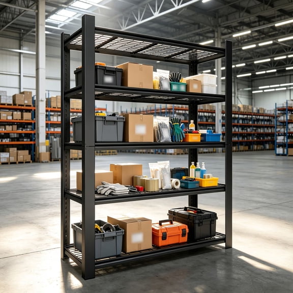 AIMINLI 5-Tier Heavy Duty Metal Shelf Organizer 3000 Lbs Capacity, 72"H Storage Rack for Garage Pantry