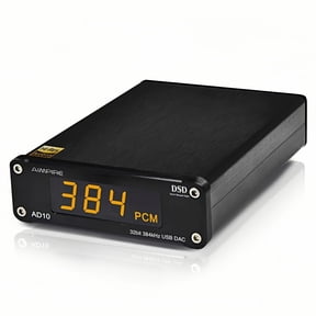 AIMPIRE Headphone Speaker Audio Amplifier AD10, Hi-Res USB DAC Amplifier Decoder, DSD/PCM Support, Replaceable OP Amp, Black
