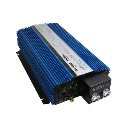 AIMS Power 1000W Pure Sine Inverter with Selectable 25A or 55A battery charger 12VDC to 120VAC for RV Power, Backup Power, and Off-Grid