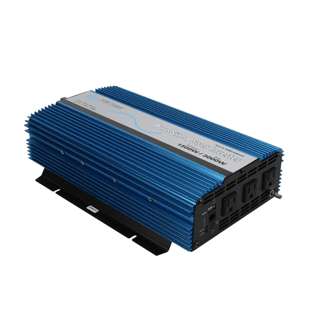 AIMS Power 1500W Pure Sine Power Inverter 12VDC to 120VAC ETL Listed for RVs, Backup, and Job Site