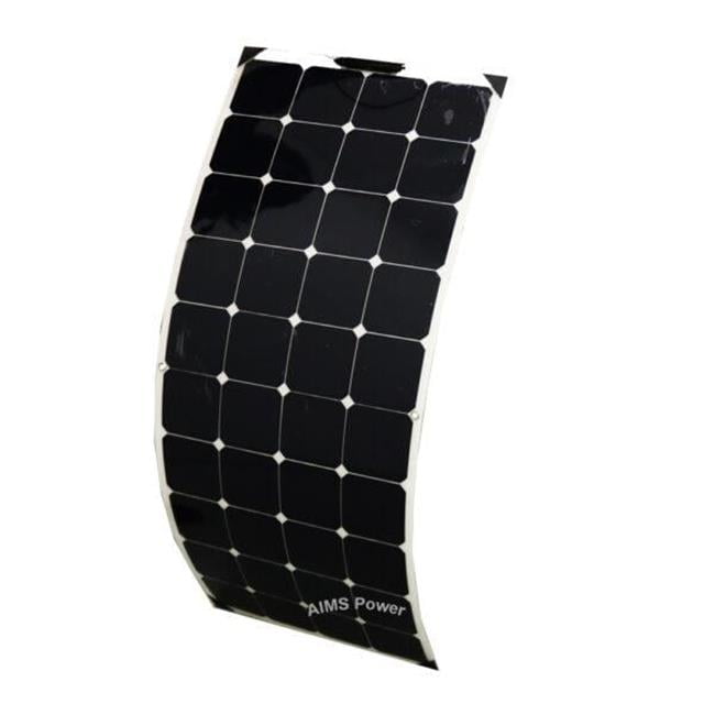 AIMS Power PV130SLIM 130W Flexible Bendable Monocrystalline Slim Solar Panel