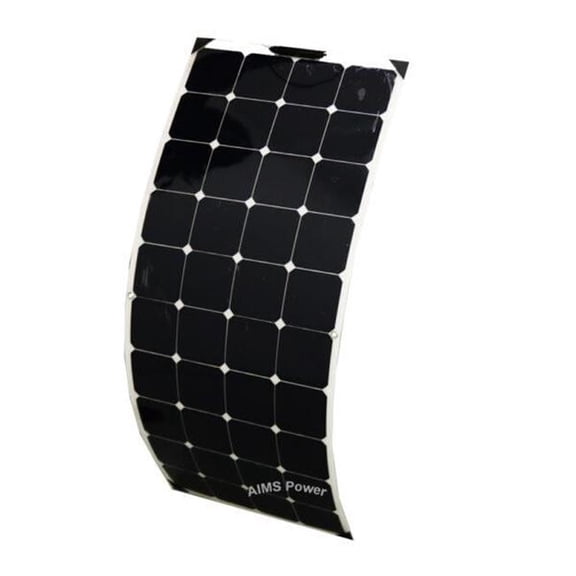 AIMS Power PV130SLIM 130W Flexible Bendable Monocrystalline Slim Solar Panel