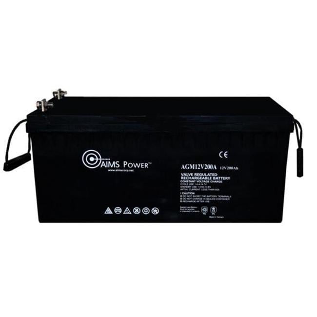 AIMS Power AGM12V200A AGM 12V 200Ah Heavy Duty Deep Cycle Battery