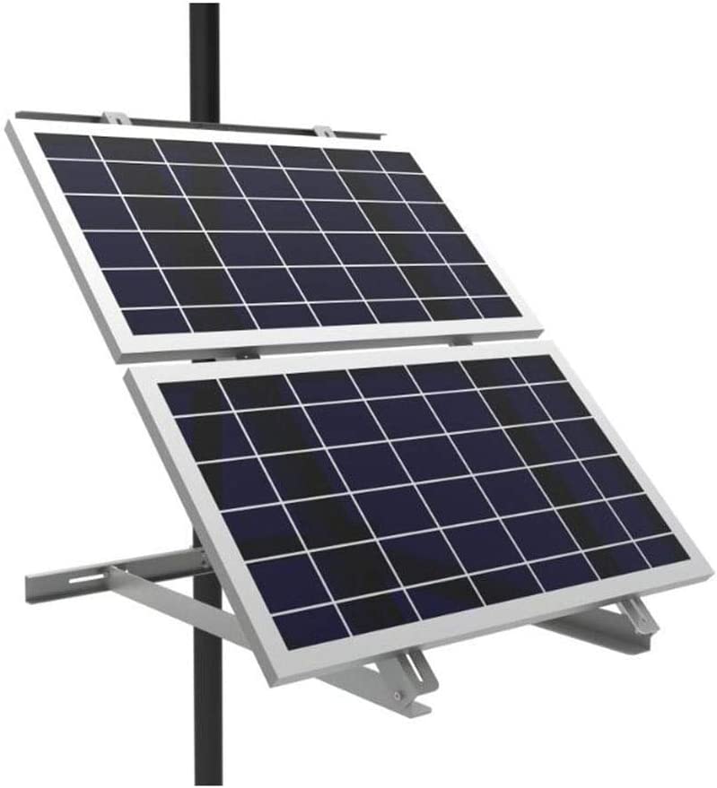 AIMS Power Adjustable Solar Panel Pole Mount Bracket - Fits 2 Panels up ...