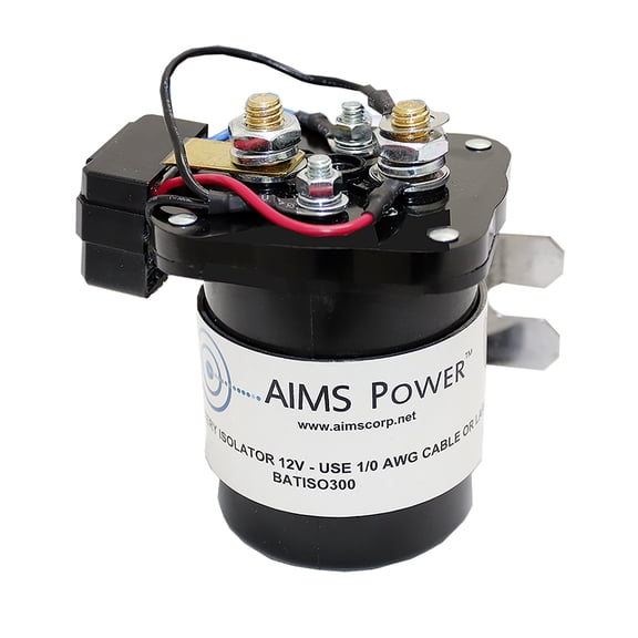 AIMS Power Dual Sensing Battery Isolator 300Ah for Vehicles, RVs, & Boats
