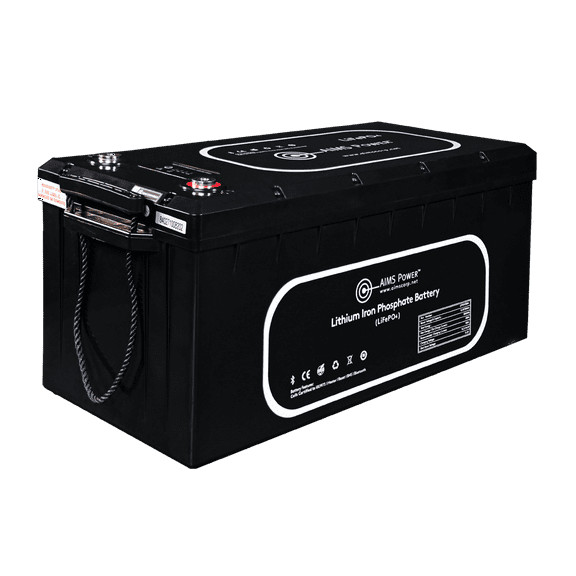 AIMS Power Lithium Battery 300Ah 3.84 kW with Wake Up, Heater & BT Monitoring 12V LiFePO4