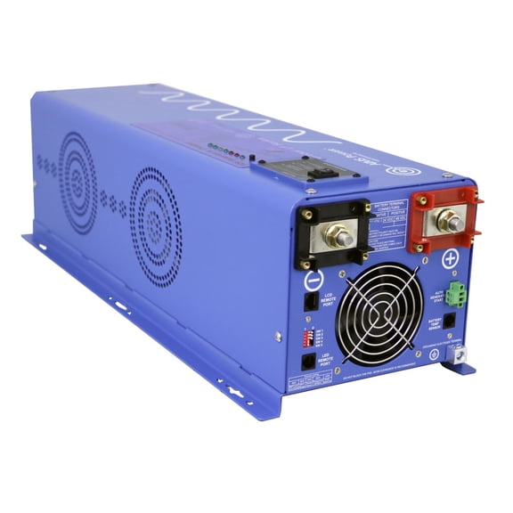 AIMS Power 6000W Split Phase Pure Sine Inverter Charger 48VDC to 120/240VAC with Transfer Switch for Homes, Farms, and Backup Power