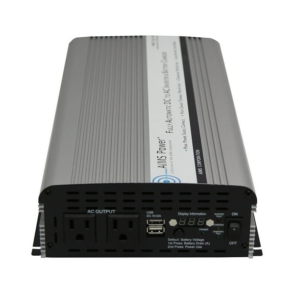 AIMS Power PWRIC1500W 1500 WATT MODIFIED SINE INVERTER CHARGER 12 VDC TO 120 VAC