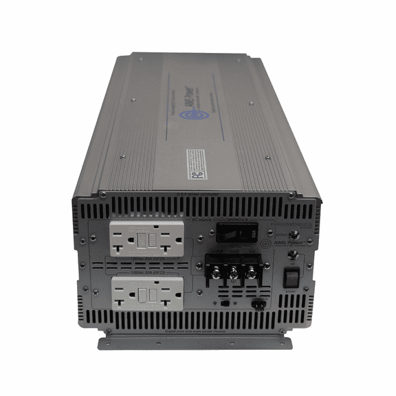 AIMS Power 5000W Pure Sine Power Inverter 48VDC to 120VAC Industrial Grade for Heavy Duty Tools, Homes, and Businesses