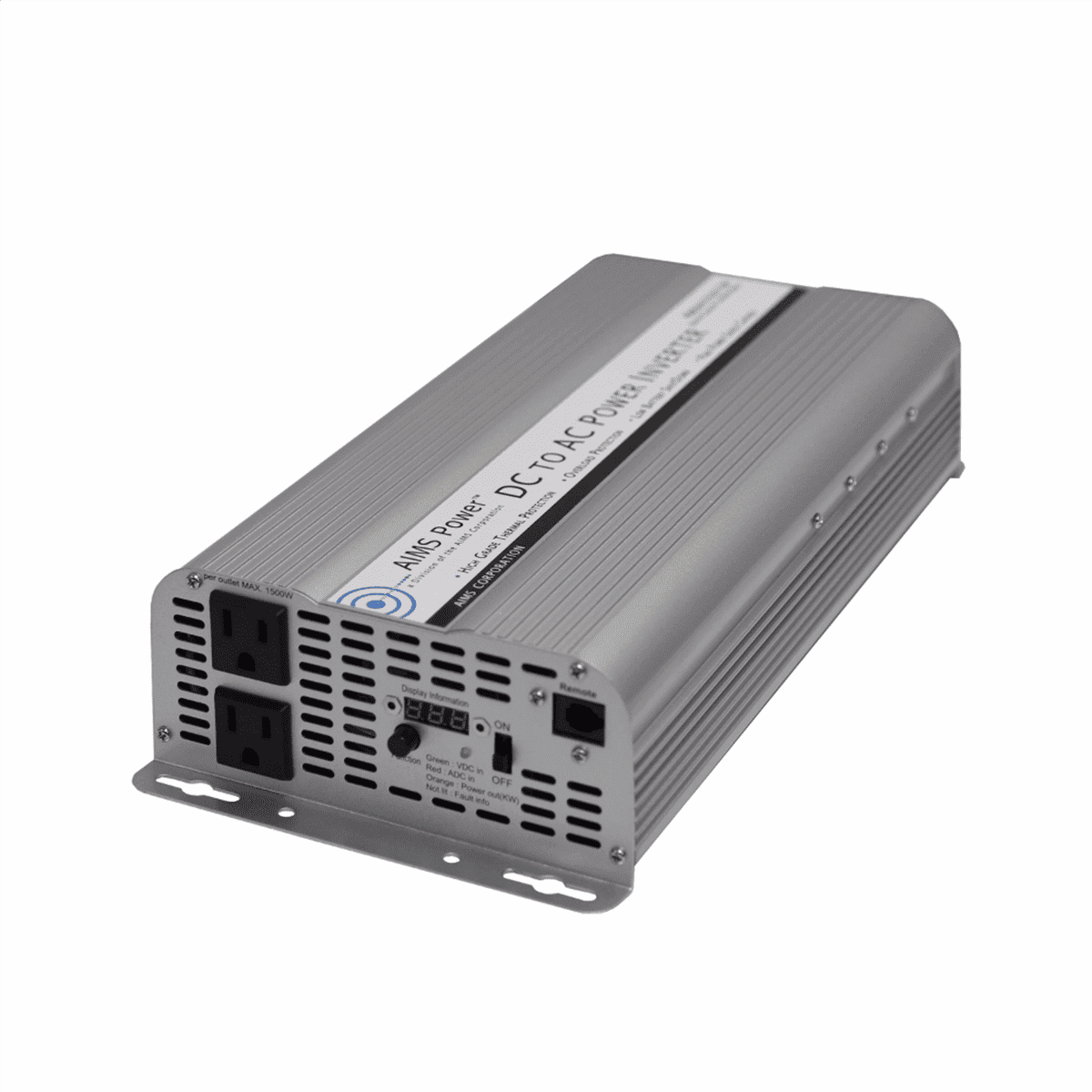 AIMS Power 2500W Modified Sine Power Inverter 24VDC to 120VAC for Home, Cabin, Small Work Shops