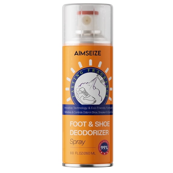 AIMSEIZE Foot Shoe Odor Spray, Eliminator Shoe Deodorizer Spray Smell Eaters for Feet, Sneaker, Boot-Natural Remover Deodorant Sports,8.8Ounces,1PCS.