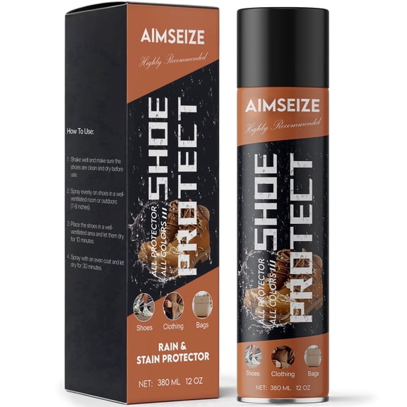 Aimseize Shoe Waterproof Protector Sprays 12.84 fl-oz Rain Stain Water Repellent Nano Waterproof Formula 1 Pack.