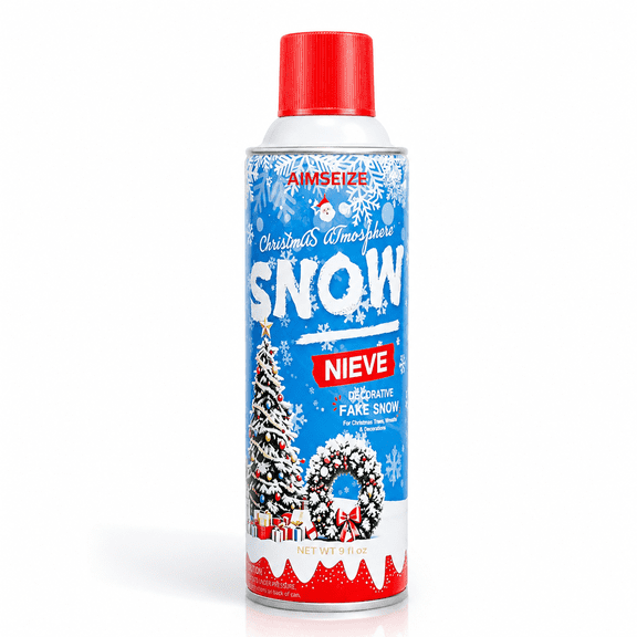 AIMSEIZE Snow Spray for Christmas Window Decor, Holiday Tree Frosting, Winter Scene Display, Easy Cleanup, Festive Seasonal Decoration