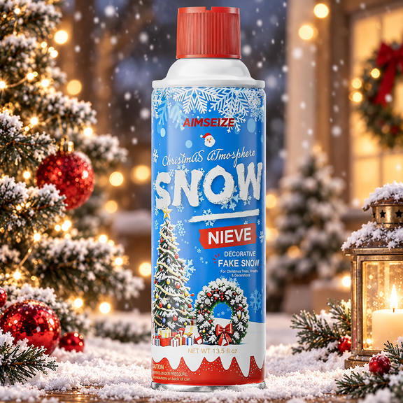 AIMSEIZE Snow Spray for Christmas Window Decor, Holiday Tree Frosting, Winter Scene Display, Easy Cleanup, Festive Seasonal Decoration