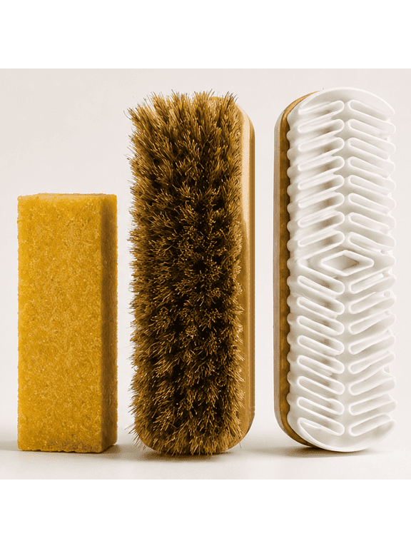 Suede & Nubuck Shoe Cleaning Kit, 3Piece Suede Brush Set with Suede Eraser, Gentle Shoe Cleaner Tool for Boots, Sneakers, Bags & Delicate Leather