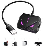 AIMZENIX Keyboard Mouse Adapter for Xbox One/Xbox Series/Switch/NS2/PS4 Console KBM Converter with App Control, Built-in USB Cable, 1000Hz Polling Rate