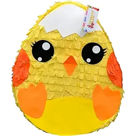 AINATA4U 2-D Yellow Easter Baby Chick Pinata out of Egg Shell Easter Theme Party PInata