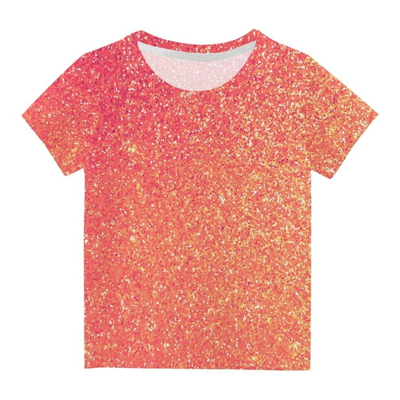 AINIYS 11-12 Years Trendy Casual Loose Kids Summer Tops Tie Dye Fashion Short Sleeve T-Shirt Children Clothes Little Boys Tees Round Neck Orange