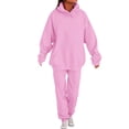 thumbnail image 1 of AINIYS 2 Piece Outfits Oversized Hoodies and Sweatpants for Women Hoodie Pullover Plain Basic Soft Sweatshirts Jogger Baggy Sweatpants Fall Winter Outfits Pink S, 1 of 10