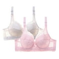 thumbnail image 1 of AINIYS 2PC Lift and Support Push-Up Bra Plus Size Secure Fit Bra for Women Breathable Everyday Bras Underwire Anti-Sagging Bra Bralette Cleavage Bra Plus Size Armpit Fat Control Bra Pink S, 1 of 2
