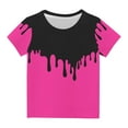 thumbnail image 1 of AINIYS 3-4 Years Casual Loose Little Boys Tees Round Neck Children Clothes Trendy Kids Summer Tops Fashion Short Sleeve T-Shirt Tie Dye Hot Pink, 1 of 5